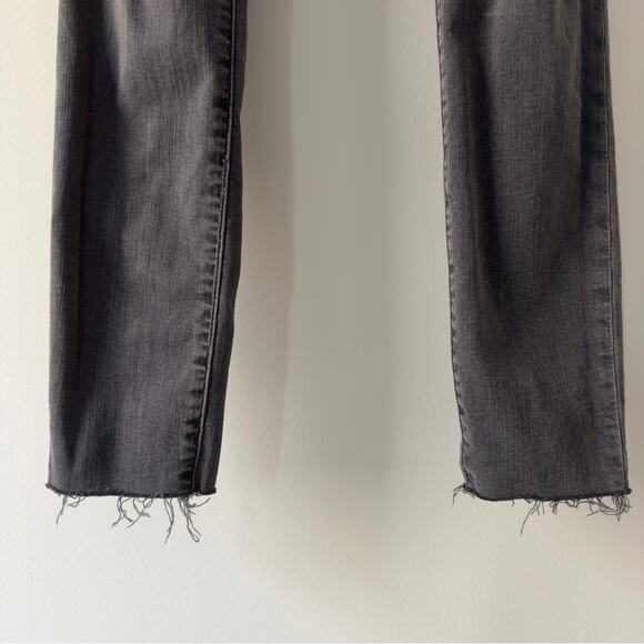 Madewell Curvy High-Rise Skinny Jeans Gray distressed button zip pockets stretch - Picture 5 of 13